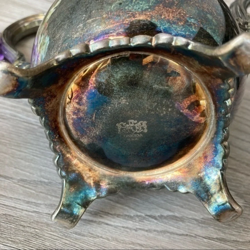 ✨VTG Antique Style Vintage Teapot Silver Plated England Tableware & tea cup 🍵